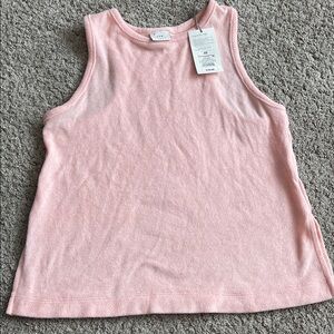 a new day Light Pink Girls' Sleeveless Terry Tank Top